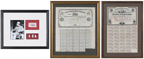 THREE SOUTHERN FRAMED ITEMS CIVIL 37c3ed