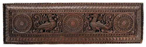 SOUTHEAST ASIAN CARVED WALL PLAQUEpossibly 37c42e