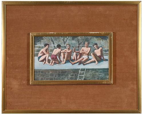 GUY WARSDELL British 1908 1976 Swimmers  37c4a5