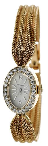 MOVADO RETRO 14KT DIAMOND WATCH18 5 37c4e8