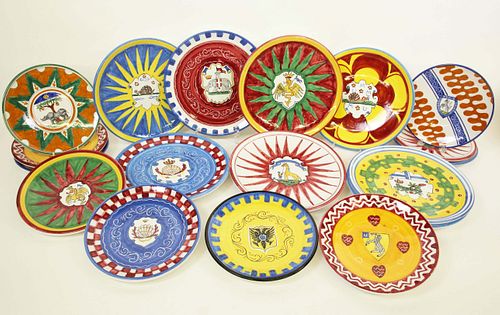 ASSORTMENT OF 18 ITALIAN CERAMIC