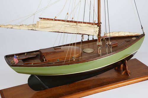 VINTAGE CARVED AND PAINTED YACHT