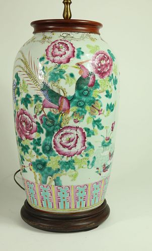 CHINESE EXPORT PORCELAIN VASE FITTED 37c628