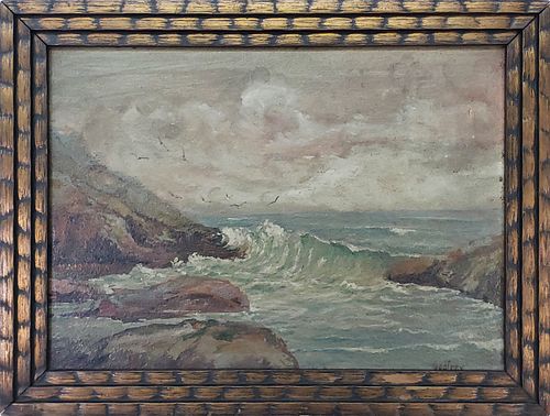 GODFREY VINTAGE OIL ON BOARD "MONTEREY