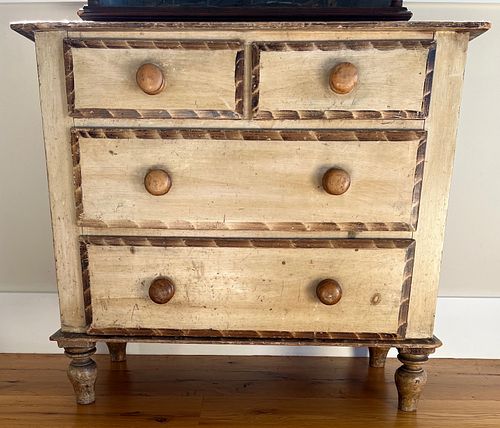 PETITE FAUX BAMBOO DECORATED CHEST 37c682