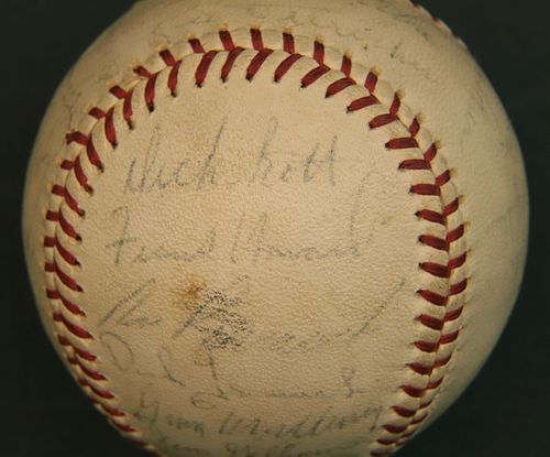 1960 LA DODGERS TEAM AUTOGRAPHED BASEBALL,