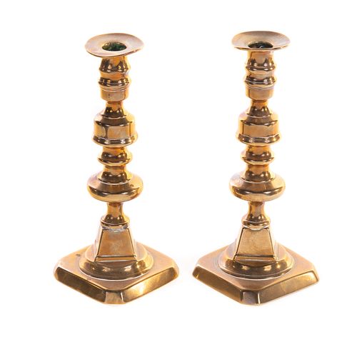 EARLY PUSHUP BRASS CANDLESTICKSEarly 37c780