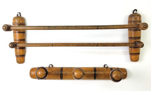 TWO ANTIQUE ENGLISH FAUX BAMBOO