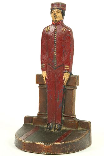 VINTAGE POLYCHROME BELLHOP DOORSTOPVintage 37c806