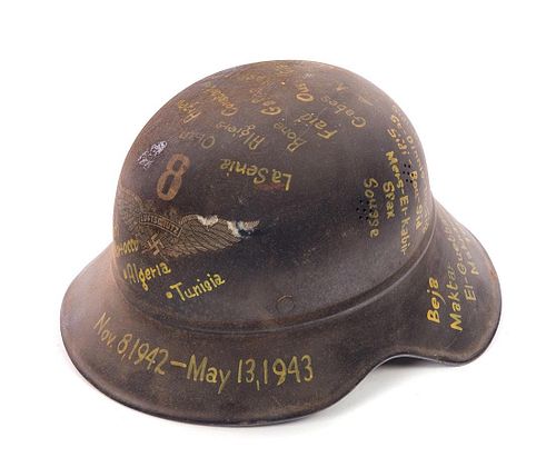 DECORATED WWII GERMAN HELMETDecorated 37c82d