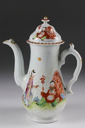 CHINESE EXPORT ENAMELED PORCELAIN COFFEE