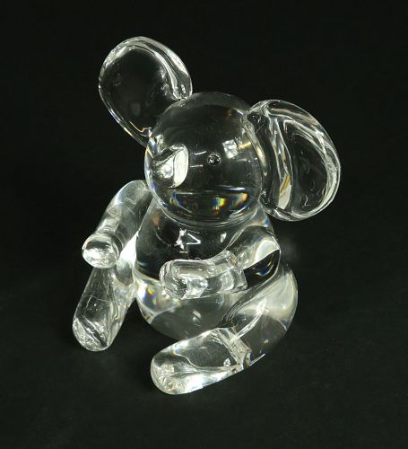 SIGNED STEUBEN CLEAR CRYSTAL KOALA,