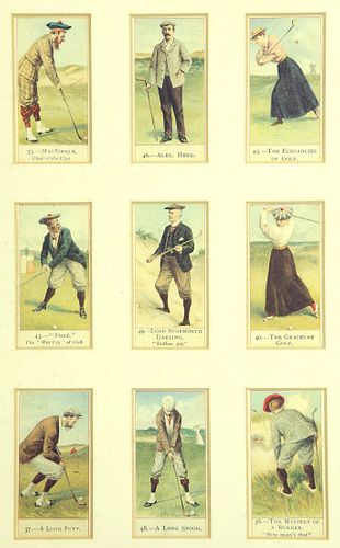 FRAMED GROUP OF NINE COPES GOLFERS