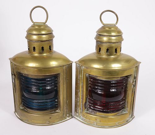 PAIR OF PERKO BRASS PORT AND STARBOARD
