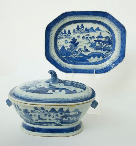 CANTON COVERED SOUP TUREEN AND 37c8ec