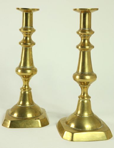 PAIR OF AMERICAN BRASS PUSHUP TALL 37c988