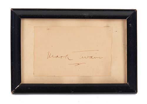 MARK TWAIN AUTOGRAPHMark Twain Autograph

Condition: