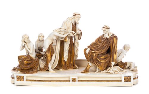 CAPODIMONTE PORCELAIN FIGURINE GROUPINGCapodimonte