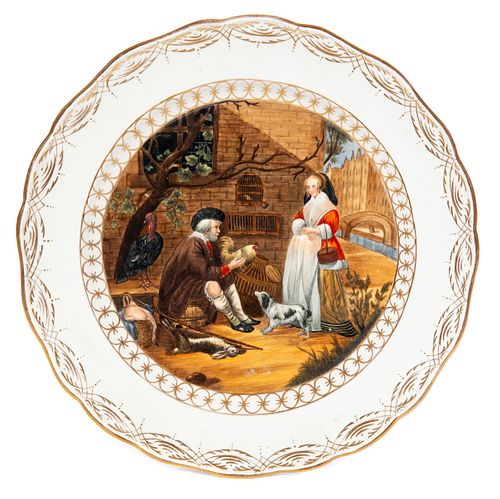 MEISSEN HAND PAINTED PORCELAIN PLATE