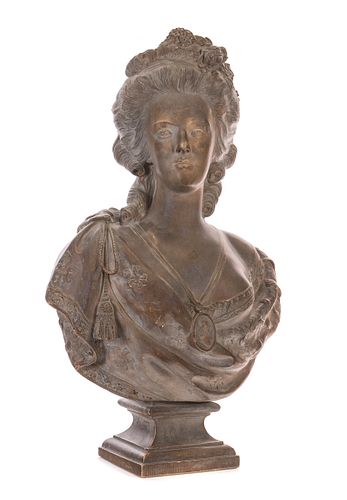 TERRA COTTA BUST MARIE ANTOINETTE 37cac2