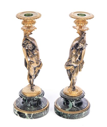 VICTOR PAILLARD FIGURAL CANDLESTICKS