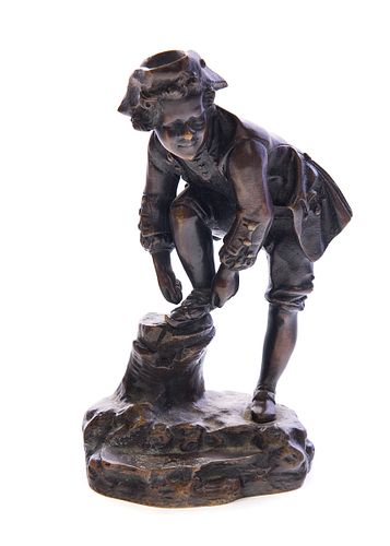 BRONZE STATUE OF NAPOLEONIC AGE SOLDIER