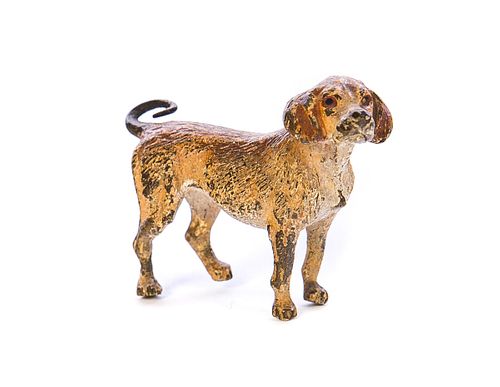 MINIATURE AUSTRIAN BRONZE DOGBronze