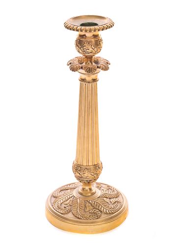 20TH CENTURY GILT BRONZE CANDLESTICK20th 37cb3c