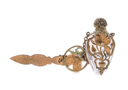 ORNATE ART NOUVEAU SCENT BOTTLE 37cbae