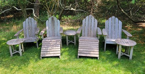 FOUR KINGSLEY BATES TEAKWOOD ADIRONDACK