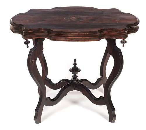 VICTORIAN FAUX ROSEWOOD TURTLE