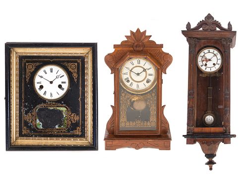 3 VICTORIAN CLOCKS3 Victorian Clocks Condition  37ccd8