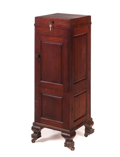 MAHOGANY CLAW FOOTED DOCTORS CABINETMahogany