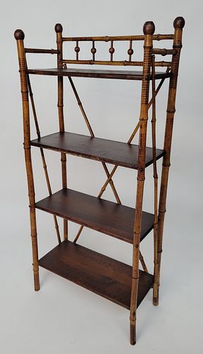 ANTIQUE 19TH C. BAMBOO AND OAK