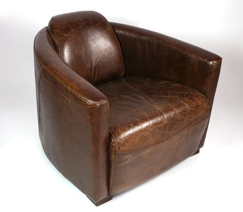 CONTEMPORARY LEATHER CLUB CHAIRContemporary