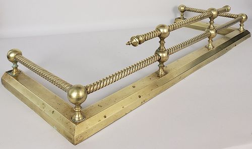 VINTAGE TWO-TIER BRASS BALL AND