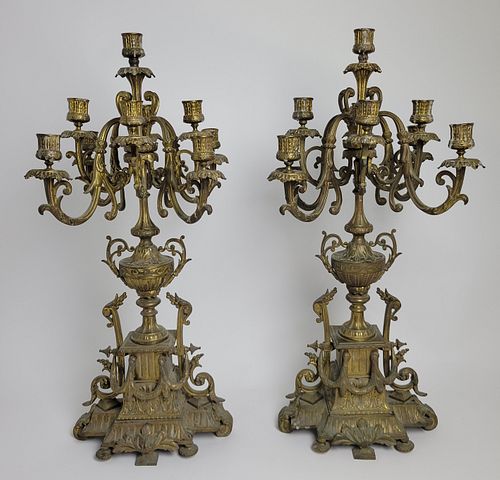 PAIR OF LARGE 19TH C FRENCH BRONZE 37cde6