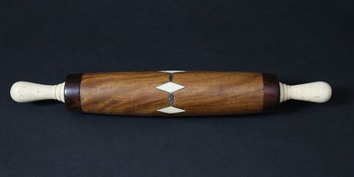 WHALEMAN MADE INLAID ROLLING PIN,