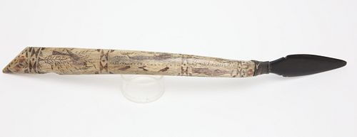 SCRIMSHAWED AND POLYCHROMED BONE 37ce47