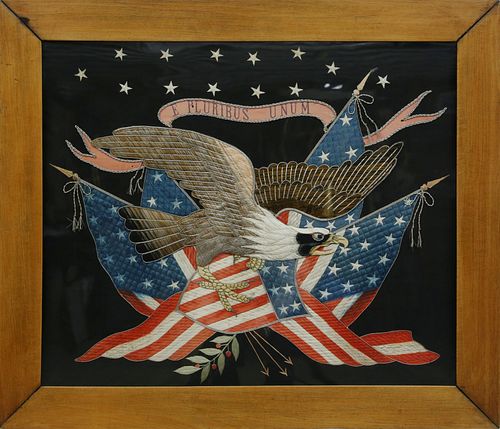 ASIAN EXPORT PATRIOTIC EAGLE EMBROIDERY  37ce62