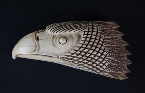 CARVED ANTIQUE SPERM WHALE TOOTH,