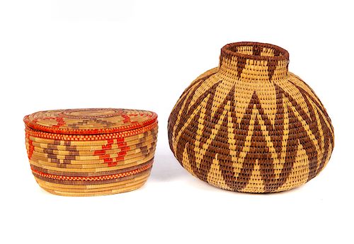 2 NATIVE AMERICAN BASKETS INUIT