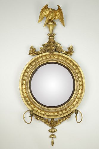 REGENCY CARVED GILTWOOD CONVEX 37cf8f