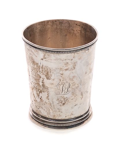 EARLY COIN SILVER MINT JULEP CUPMeasures