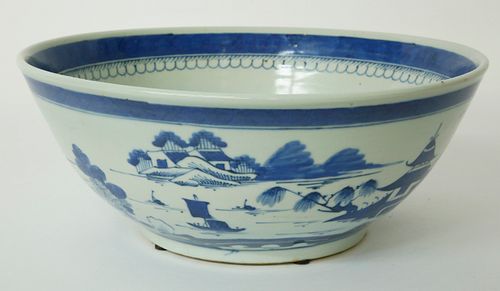 CANTON PUNCH BOWL, 19TH CENTURYCanton