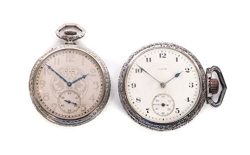 2- ELGIN POCKET WATCHES 17 JEWEL