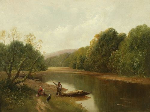 T. HARDY OIL ON CANVAS "THE RIVER