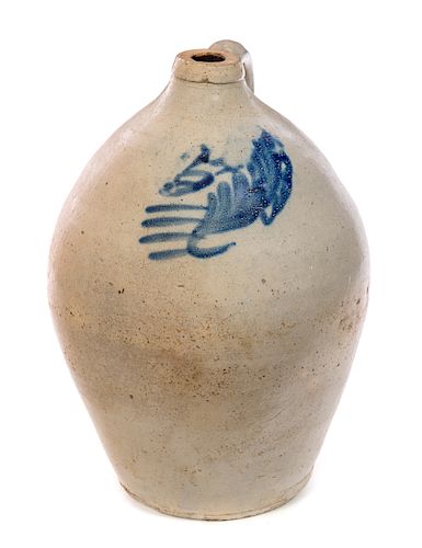 BLUE DECORATED STONEWARE JUGMeasures