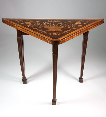 DUTCH MARQUETRY AND FIGURED MAHOGANY