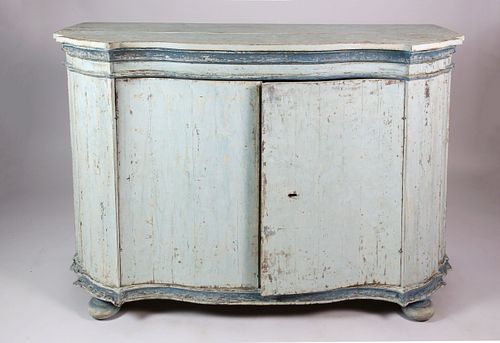 GUSTAVIAN PALE BLUE PAINTED CREDENZA,